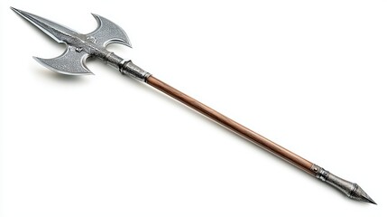 halberd on white background
