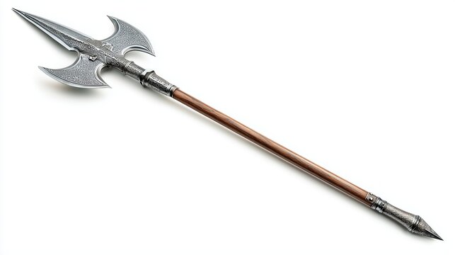 halberd on white background