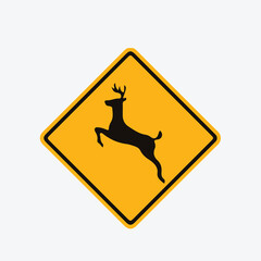 deer warning sign