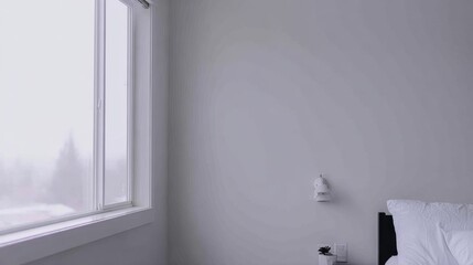 Calm bedroom setting with subtle lighting for interior design