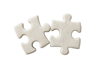 Obraz premium Two light beige puzzle pieces