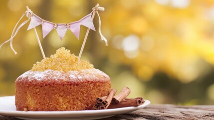 Festive sweet with sugar decoration for German heritage promotions