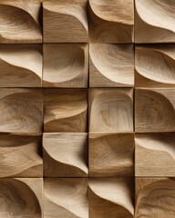 Wooden Wall Panels with Smooth Curved Patterns for Interior Design and Architectural Inspiration