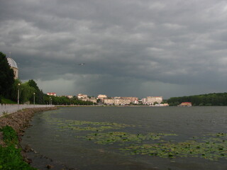 view on Ternopil city in Ukraine