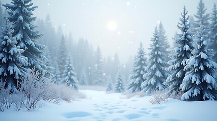 Gently falling snowflakes and a soft, dreamlike quality enhance the scene
