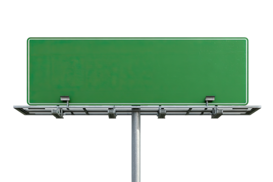 Empty green highway billboard (2)