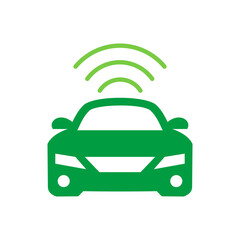 Vehicle Sensors Icon Vector Illustration Green Version