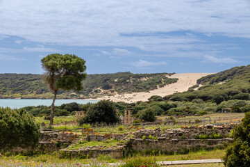 The ancient Roman city of Baelo Claudia located on the Bolonia bay, Cadiz province, Andalusia, Spain