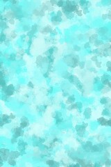 Blue tosca abstract textured watercolor or acrylic on vertical background. The pattern of brushstrokes or randomly scattered paint drips. Wallpaper, banner, presentation, card, etc.