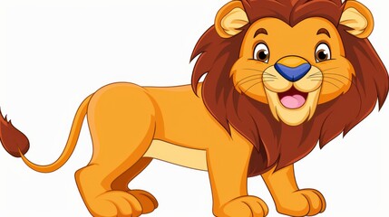 Obraz premium Fun and Furry: Playful Lion Illustrations for Wildlife Art