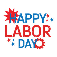 Labor day, Holiday in United States celebrated on first Monday in September, vector illustration. Lettering label for USA Labor Day celebration.
