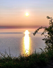 Amazing sunrise ovwer Baltic Sea.