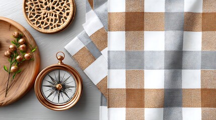 Beautiful Seamless Gingham Pattern Wallpaper for Home Decor and Textile Projects