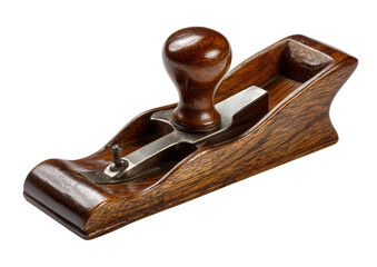  Polished Wooden Hand Plane Tool Isolated PNG