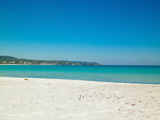 Coast of Tuscany. Beautiful sandy beach in Vada. Italy