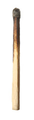 One burnt match isolated on white. Tool for starting fire