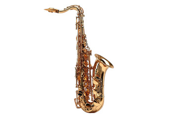 Brass saxophone, polished gold tone