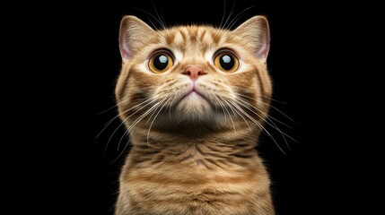 Fototapeta premium Nice isolate scottish fold cat. Scottish fold cat with curious eyes