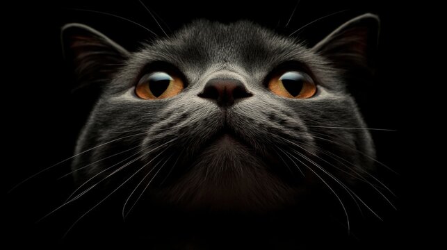 Nice isolate scottish fold cat. Scottish fold cat with curious eyes