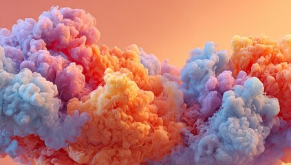 Abstract swirling clouds of pastel colors