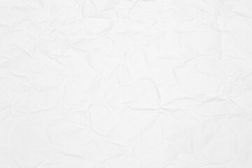 White crumpled paper background with natural creases for clean layouts and design mockups