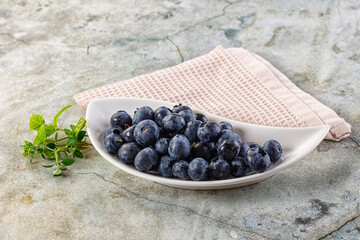 Sweet juicy ripe blueberry heap