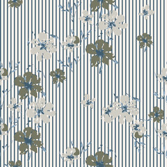 All over flower with texture pattern Printable 