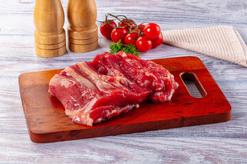Raw beef cut uncooked fillet
