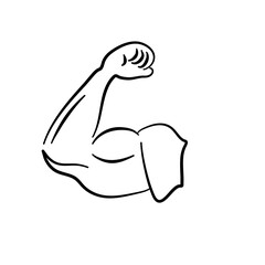 Hand muscle silhouette 