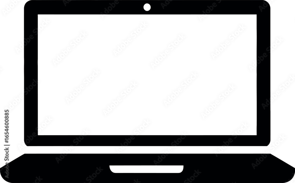 Poster vector art of laptop computer icon isolated on white background transparent background
