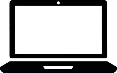 Vector art of laptop computer icon isolated on white background transparent background