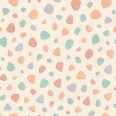Pastel Terrazzo Stone Chips Pattern Background in Soft Neutral Colors