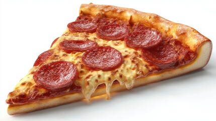 Delicious pepperoni pizza slice kitchen food photography bright background close-up culinary delight