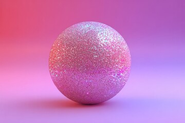 Sparkling Pink Sphere on Gradient