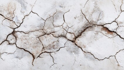 Obraz premium Cracked white surface texture