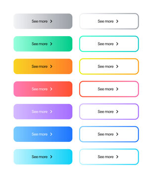 A set of button UI elements in different color styles