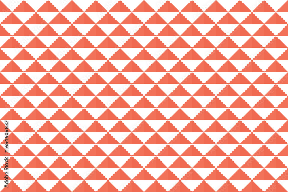 Poster coral color triangle geometric pattern for background