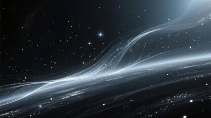 Obraz premium Cosmic Stream: Ethereal Light Trails in Space