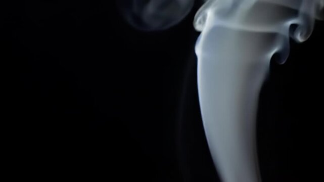 Abstract Smoke Trails on Black Background