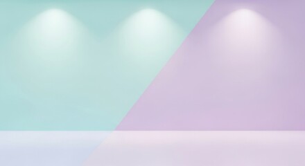 Soft Pastel Color Split Background with Ambient Light Effects Suitable for Aesthetic Decor, Photography, and Creative Design Projects