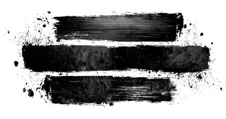 Three thick black brushstrokes on white