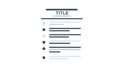 Abstract Title and List Design structure simple illustration line document visual abstract content point chart