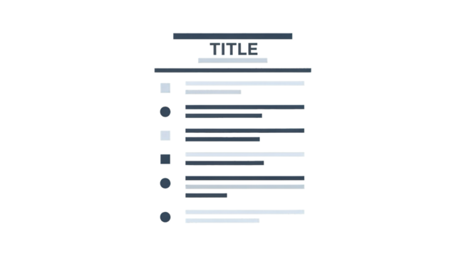 Abstract Title and List Design structure simple illustration line document visual abstract content point chart - Powered by Adobe