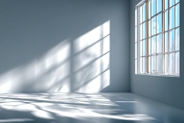 Sunlit room with shadows