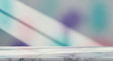 Abstract Background with Soft Colors, Light Shining on a Marble Surface, Ideal for Modern Design or Product Showcase