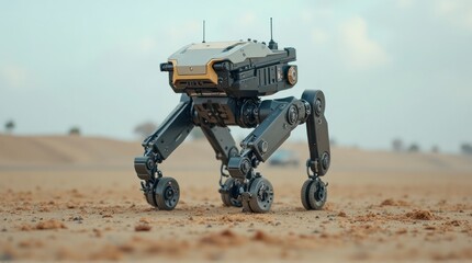Walking Robot in Desert