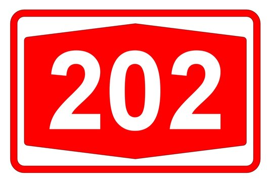 Illustration eines Autobahnschildes der Autobahn 202 in der Schweiz	
