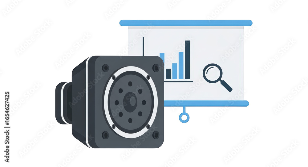 Poster data analysis and presentation concept idea statistics technology information success study illustra