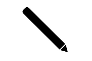 Black pen vector icon with transparent background