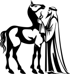 Man with horse, cultural heritage, tradition, historical connection, strong bond